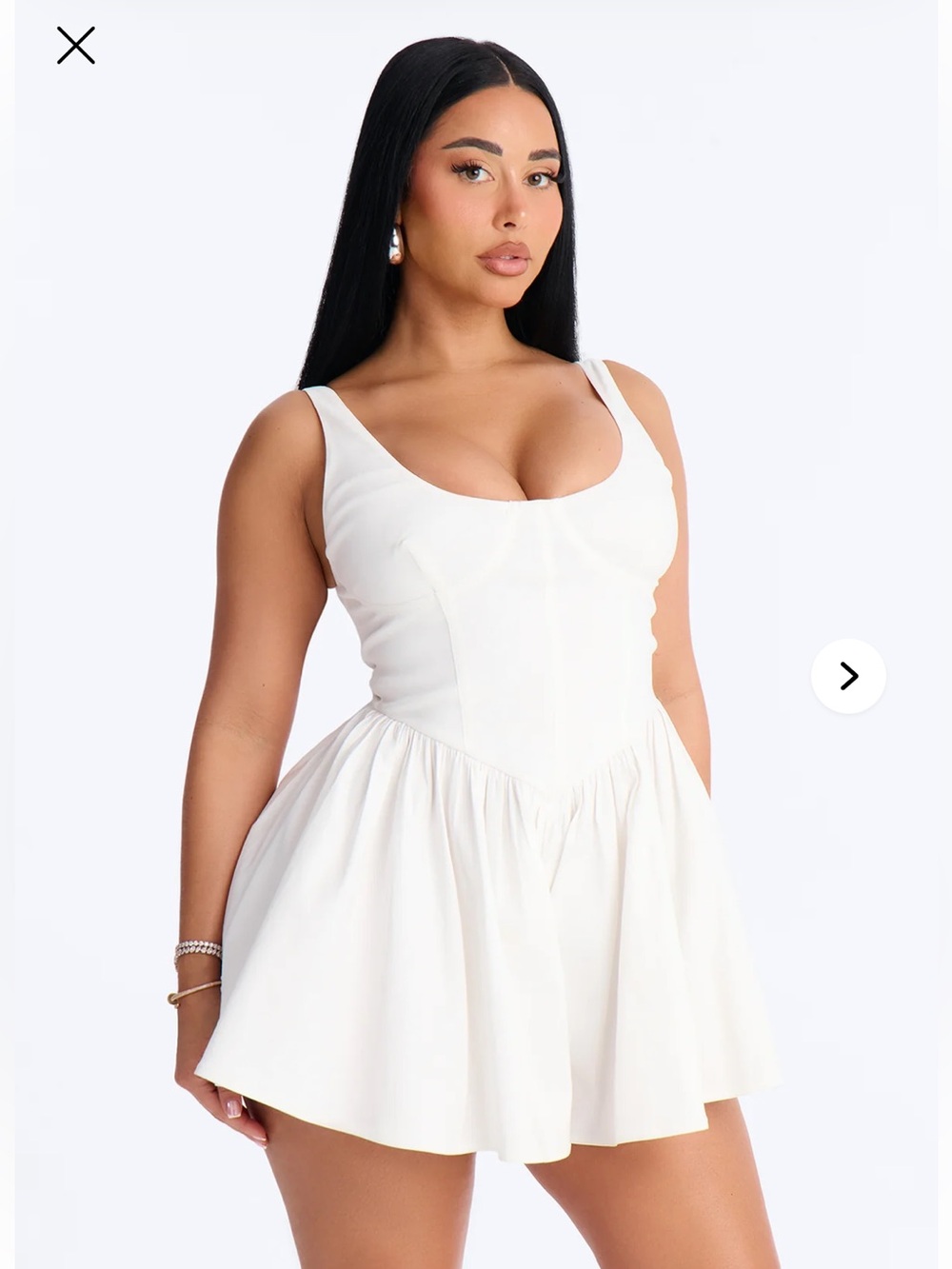 Fashionnova White Bubble Romper